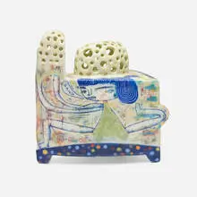 Kevin Snipes, Dang, 2010, porcelain, glaze, underglaze, oxide wash