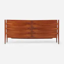 William Hinn, Swedish Guild Collection cabinet, c. 1958, walnut, rosewood, brass
