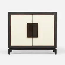 Philip Nimmo, Fancy cabinet, c. 2000, lacquered and ebonized walnut, bronze