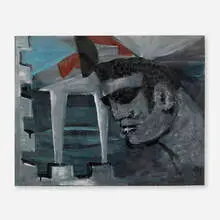 Robert Loughlin, Cop on Vacation, oil and mixed media on canvas