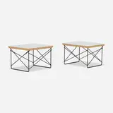 LTRs, pair by Charles and Ray Eames, ash plywood, chrome-plated steel, sold Oct 2024
