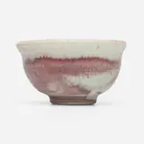 Tea bowl by Toshiko Takaezu, c. 1998, glazed porcelain, sold Oct 2024