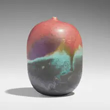Toshiko Takaezu, Ocean Edge (with rattle), c. 1995, glazed porcelain