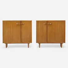 Bertha Schaefer, Cabinets, pair, c. 1952, walnut