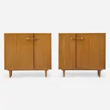 Bertha Schaefer, Cabinets, pair, c. 1952, walnut