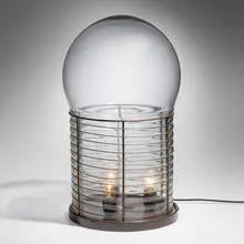 Gae Aulenti, Alcinoo table lamp, 1975, glass, enameled steel