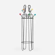 Roger Feraud, Coat rack, c. 1975, enameled steel, lacquered wood