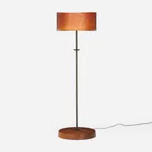 Chris Lehrecke, Floor lamp, 1995, walnut, blackened bronze