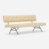 Norman Cherner, Sofa, c. 1965, leather upholstery, enameled steel
