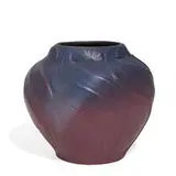 large and crisp earthenware leaf and flower vase by Van Briggle Pottery, sold Jun 2022