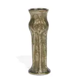 rare earthenware Favrile Bronze pottery vase by Louis Comfort Tiffany & Tiffany Studios, sold Jun 2022