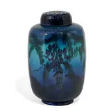 large porcelain urn with lid by Edward T. Hurley for Rookwood Pottery, sold Jun 2022