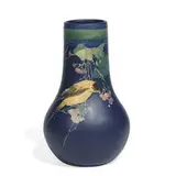 Blue and Decorated earthenware vase by Weller Pottery, sold Jun 2022