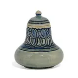 earthenware three-piece inkwell by Harriet Joor for Newcomb College Pottery, sold Jun 2022