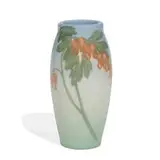 earthenware Iris glaze vase by Clara Lindeman for Rookwood Pottery, sold Jun 2022