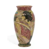 unique earthenware vase by Patricia Anderson Findeisen for Shearwater Pottery, sold Jun 2022