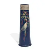 Blue and Decorated earthenware vase by Weller Pottery, sold Jun 2022