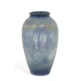 porcelain Vellum glaze scenic landscape vase by Edward T. Hurley for Rookwood Pottery, sold Jun 2022