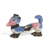 grotesque earthenware figure by Overbeck Pottery, sold Jun 2022