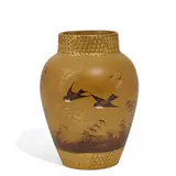 earthenware Dull Finish glaze vase by Albert R. Valentien for Rookwood Pottery, sold Jun 2022