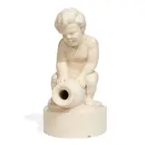 attribution Weller Pottery, earthenware garden fountain
