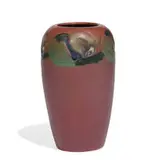 Charles S. Todd for Rookwood Pottery, deeply carved and painted earthenware vase