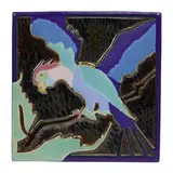 Franklin Tile Co., colorful earthenware parrot tile