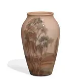 Decorated Porcelain scenic vase by Margaret Helen McDonald for Rookwood Pottery, sold Jun 2022