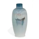 earthenware Iris glaze vase by Carl Schmidt for Rookwood Pottery, sold Jun 2022