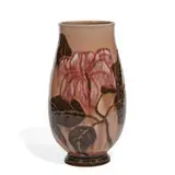 tall porcelain Wine Madder glaze vase by Elizabeth Barrett for Rookwood Pottery, sold Jun 2022
