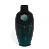 rare earthenware Black Iris glaze vase by Mary Nourse for Rookwood Pottery, sold Jun 2022