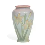 porcelain Double Vellum glaze vase by Kataro Shirayamadani for Rookwood Pottery, sold Jun 2022