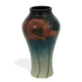 striking earthenware Sea Green glaze vase by Sallie Toohey for Rookwood Pottery, sold Jun 2022
