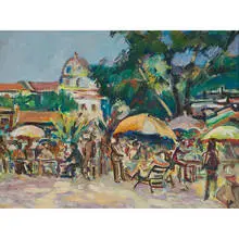Lou Kousens, At the Outdoor Café