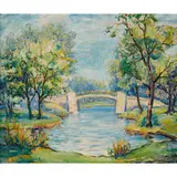 Francesco J. Spicuzza, Landscape of a Bridge in a Park
