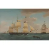 Thomas Whitcombe, Marine Painting of Ships off Dover