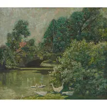 William Clusmann, Domestic Ducks in the Park