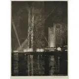 Gerald Geerlings, Electrical Building at Night (Chicago World's Fair), 1933
