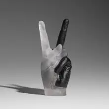 Peace by Hank Willis Thomas, 2019, cast glass, sold Sep 2020