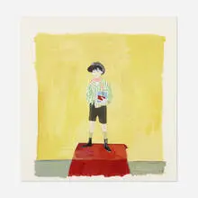 Maira Kalman, Boy with Green Striped Jacket, 2003, gouache on paper