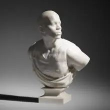After La Négresse by Kehinde Wiley, 2007, cast marble dust and resin, sold Sep 2020