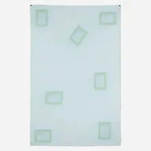 Sam Falls, Untitled (Aqua 2 Topanga Ca), 2012, factory dyed canvas and metal grommets