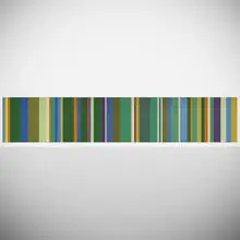 Alexander Girard, Custom mural from the Irwin Union Bank & Trust Company, Columbus, IN, 1973, Alexander Girard upholstery on wood