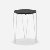 Florence Knoll, Hairpin stacking stool, 1948, enameled wood, enameled metal