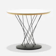occasional table, model 87 by Isamu Noguchi, 1953, enameled steel, laminate over plywood, sold Sep 2020
