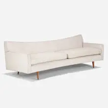 sofa, model 3137 by Paul McCobb, c. 1955, birch, upholstery, sold Sep 2020