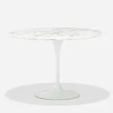 dining table, model 173M by Eero Saarinen, marble, enameled metal, sold Sep 2020