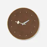 Masonite wall clock, model 4772 by George Nelson & Associates, c. 1950, masonite, lacquered wood, walnut, enameled aluminum, map pins, sold Sep 2020