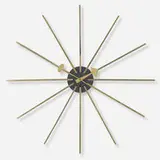 Metal Spoke wall clock, model 2227 by George Nelson & Associates, 1955, bronze, enameled aluminum, sold Sep 2020