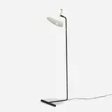 Harry Gitlin, floor lamp, model F9, 1951, enameled aluminum, enameled steel, Bakelite